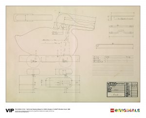 lego 5005999 technical drawing wooden duck 1958