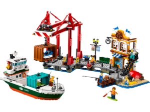 LEGO Hafen mit Frachtschiff 60422