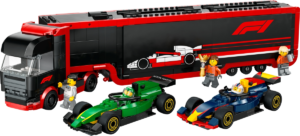 LEGO F1 Transporter mit RB20 & AMR24 F1 Rennautos 60445